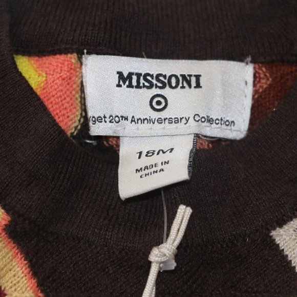 Missoni by Target Baby Sweater Vest - Classic Multicolor Zigzag - Size 18M - Picture 5 of 9